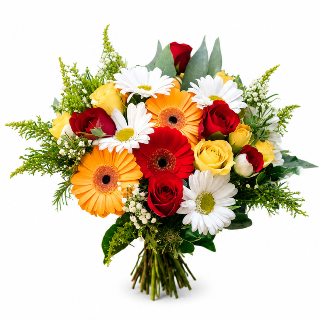 Mixed Color Seasonal Blooms Bouquet