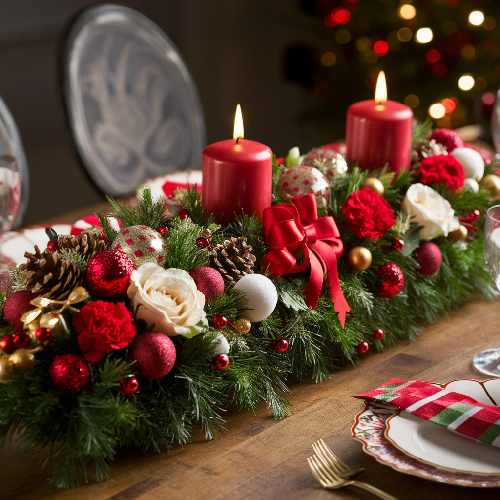 Festive Glow Christmas Centerpiece