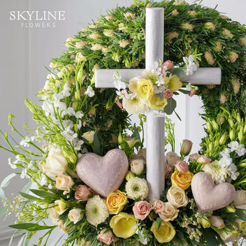 Wreaths, Crosses and Hearts Flowers