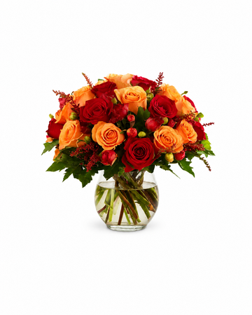 Crimson Sunset Rose Arrangement