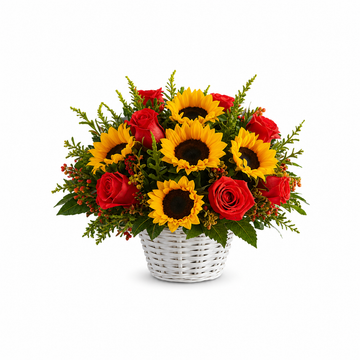 Harvest Sunshine Floral Basket