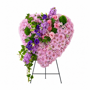 Lavender Farewell Heart Wreath