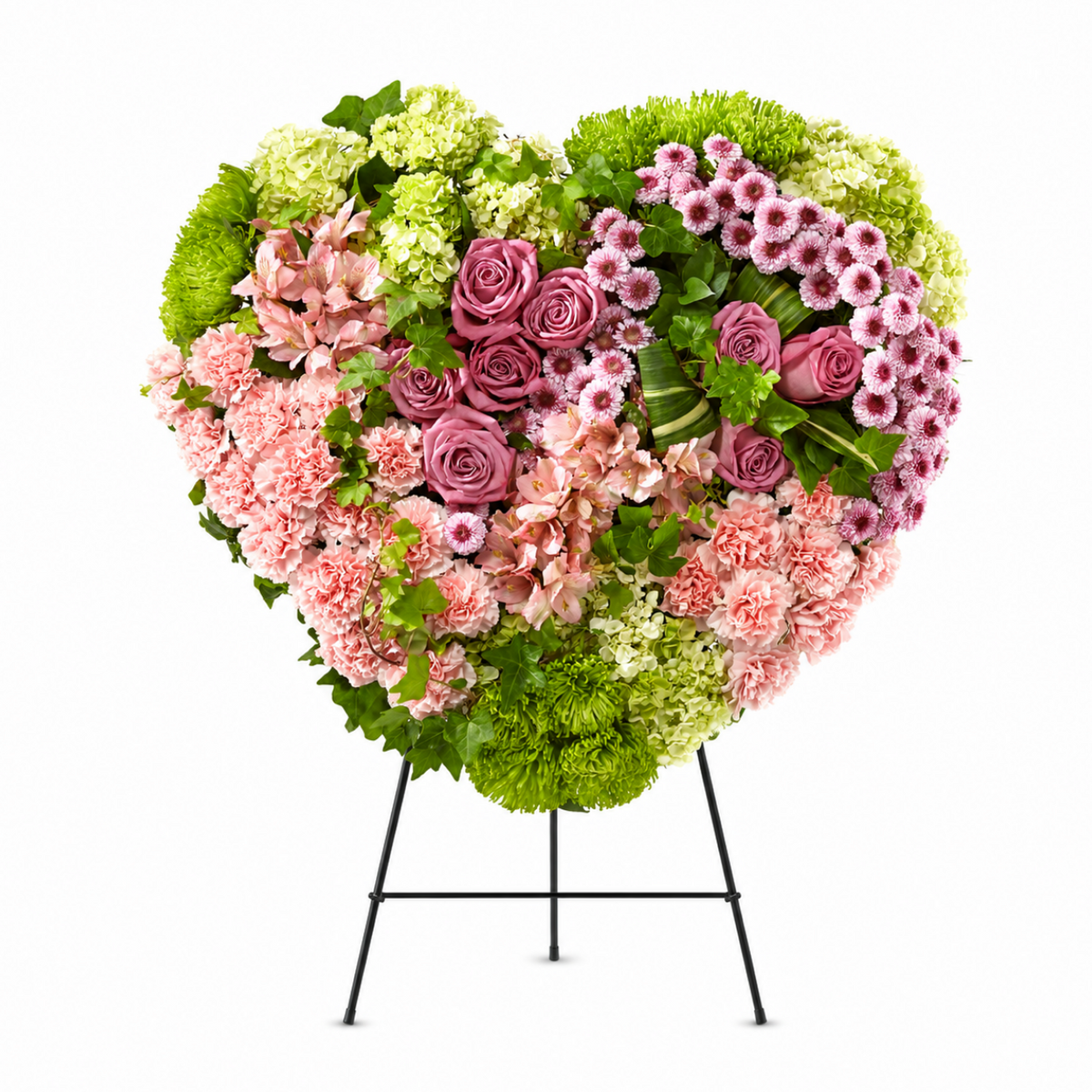 Tranquil Garden Heart Wreath