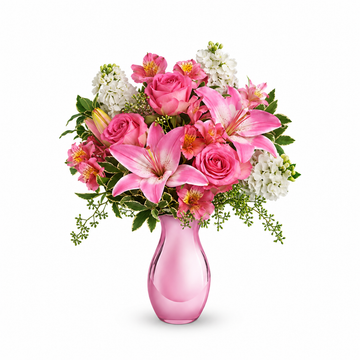 Teleflora's Pink Reflections Bouquet with Roses