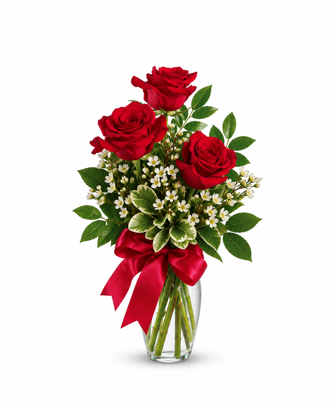 Thoughts of You Bouquet with Red Roses