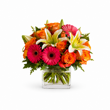 Sunset Garden Cube Bouquet