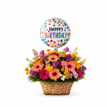 Birthday Blossom Delight + Birthday Balloon