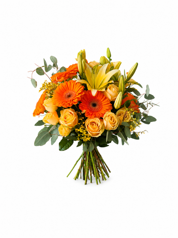 Yellow and Orange Seasonal Blooms Bouquet