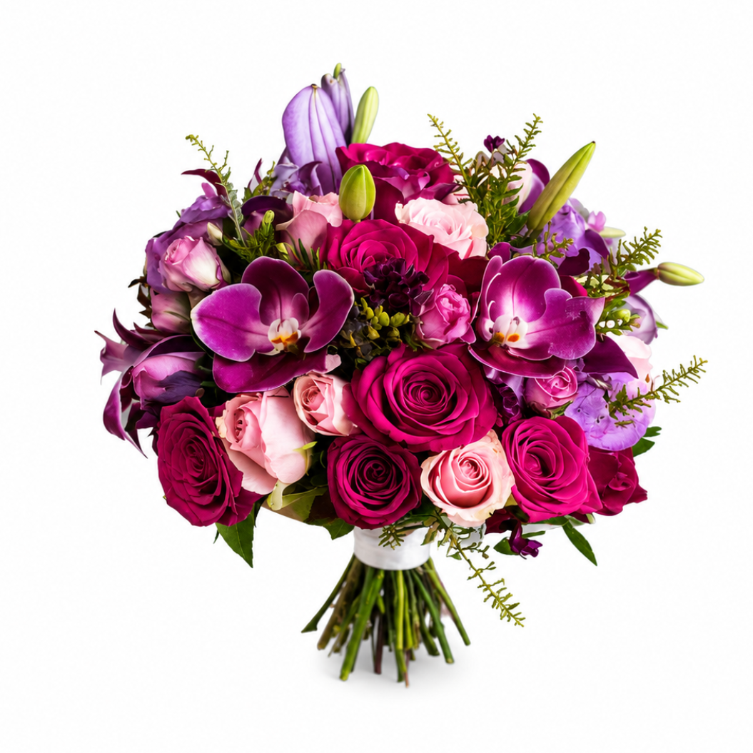 Hot Pink and Purple Premium Seasonal Blooms Bouquet