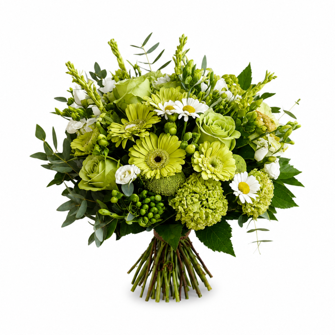 All Green Seasonal Blooms Bouquet