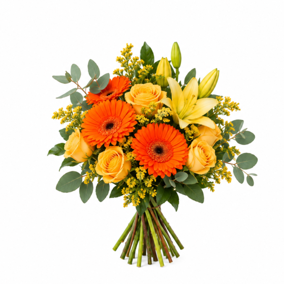 Yellow and Orange Seasonal Blooms Bouquet