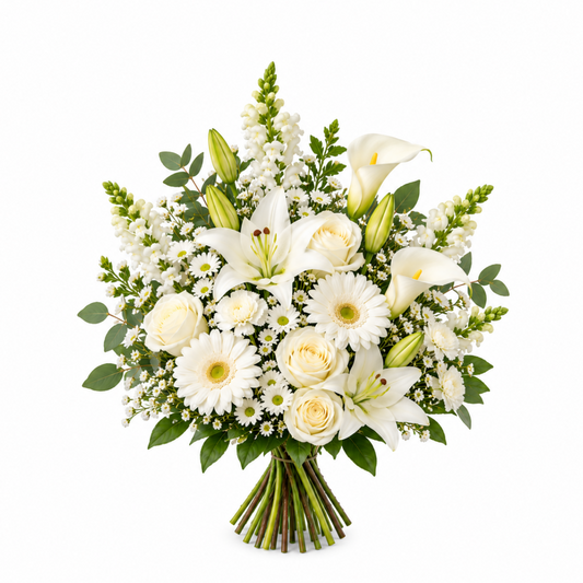 White Seasonal Blooms Bouquet