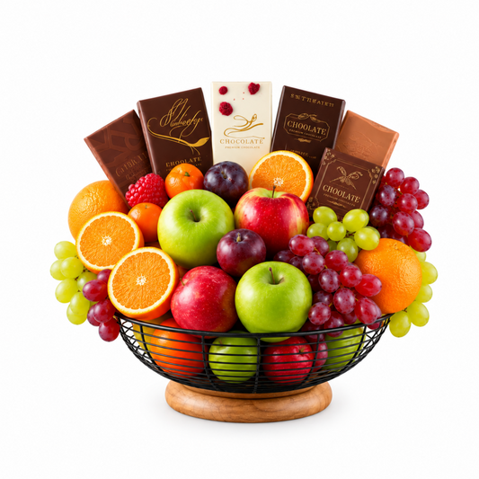 Elegant Indulgence Fruit & Chocolate Basket