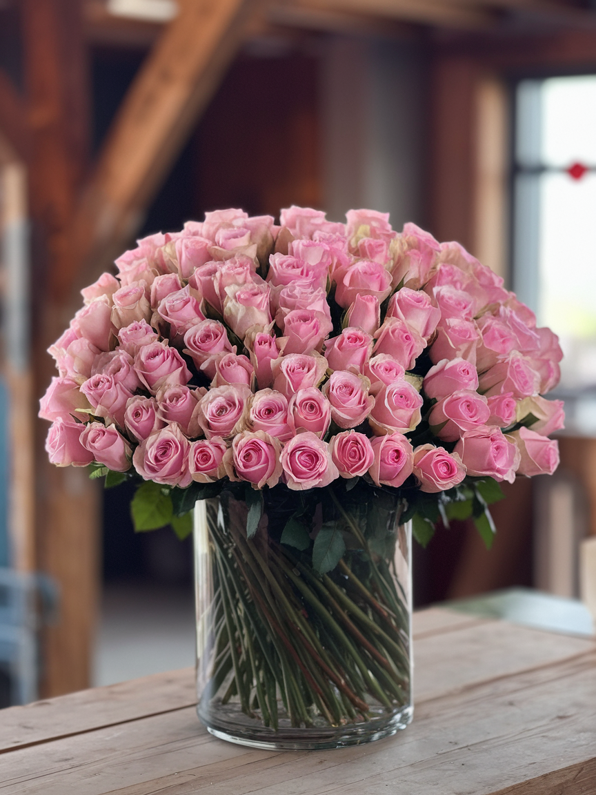 75 Pink Roses Bliss