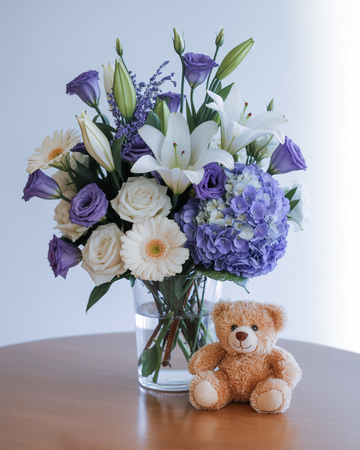 Blue and Purple Baby Bliss Bouquet