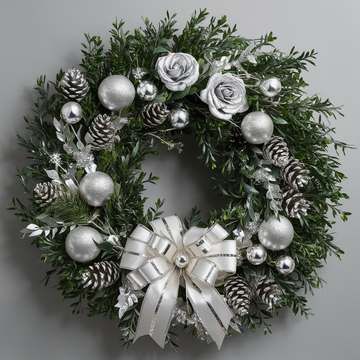 Silver Winter Elegance Wreath