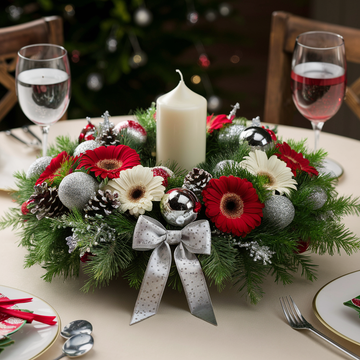 Winter Elegance Christmas Centerpiece