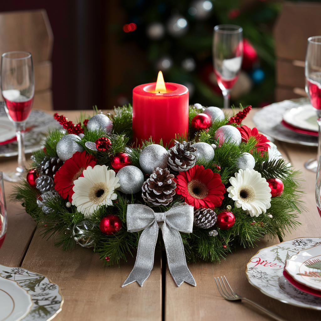 Festive Glow Christmas Centerpiece