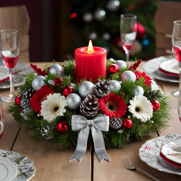 Festive Glow Christmas Centerpiece