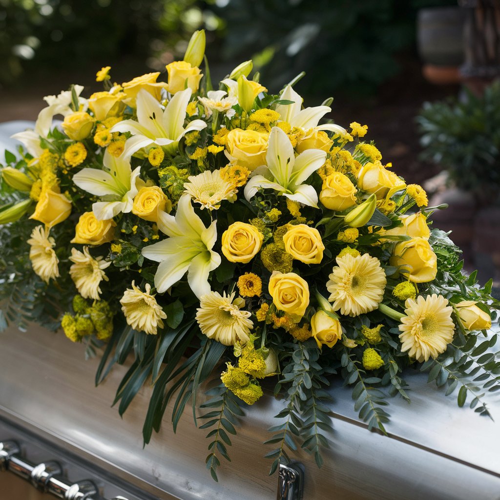 Sunlit Harmony Premium Casket Spray